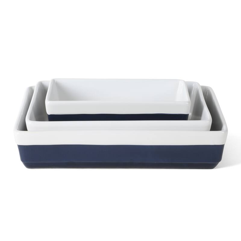 Martha Stewart 3 Piece Ceremic Bakeware Baker Set