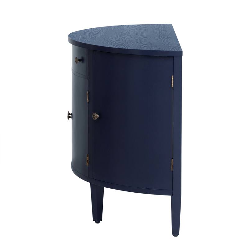 Elegant Curved Storage Cabinet with Adjustable Shelves and MDF Fir Frame, Ideal for Study and Entryway Storage