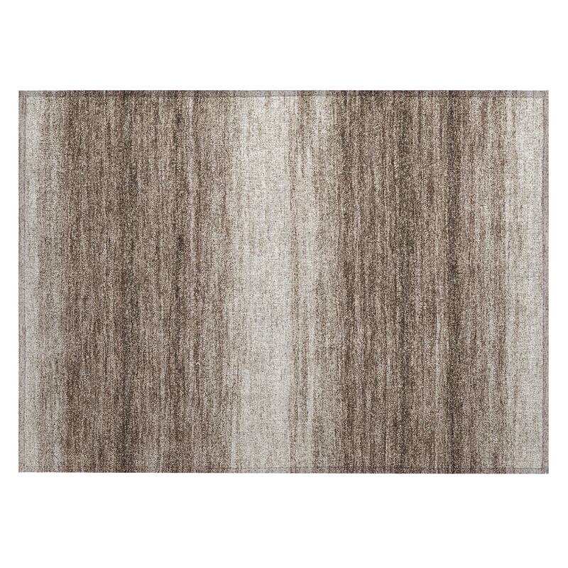 Machine Washable Indoor/ Outdoor Ombre Stripe Chantille Rug