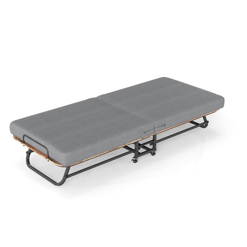 Portable Folding Bed with Memory Foam Mattress