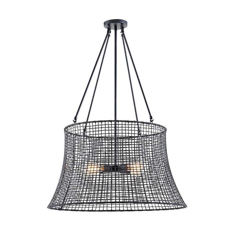 Savoy House 7-6192-4 Longleaf 4 Light 28" Wide Drum Outdoor Chandelier