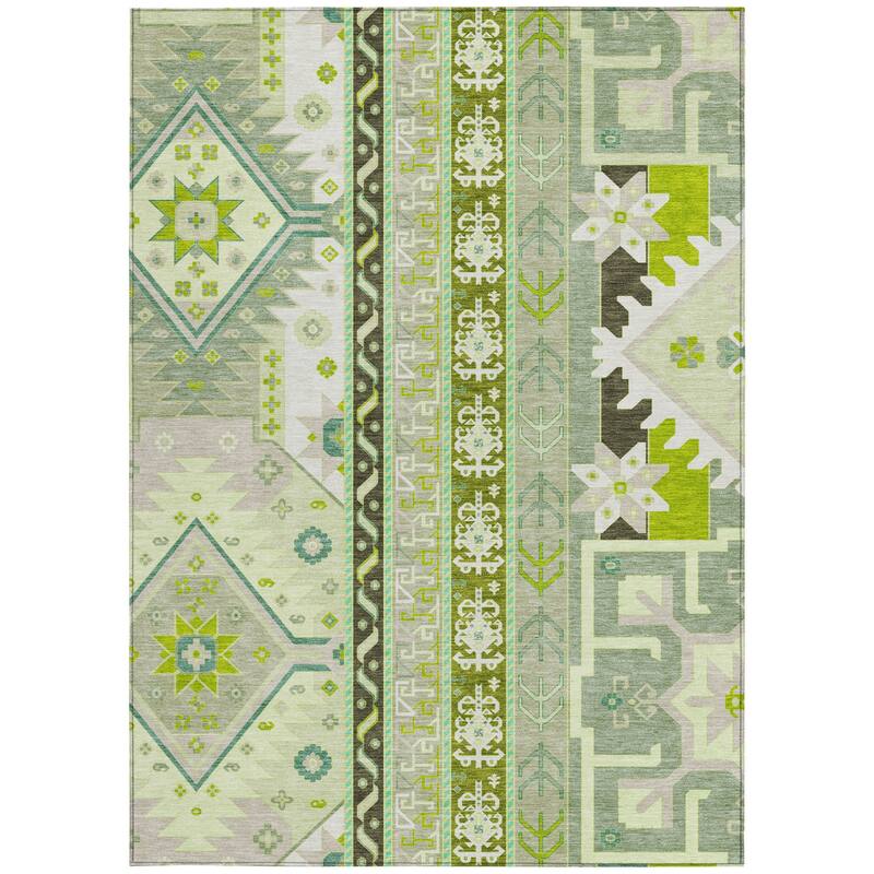 HomeRoots Aztec Transitional Rectangle Outdoor Rug