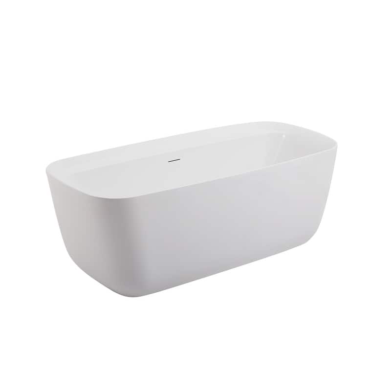 Chad Soaking Bathtub in Glossy White