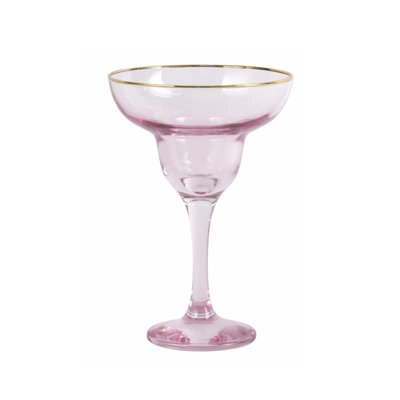 viva by VIETRI Rainbow Pink Margarita Glass
