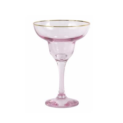 viva by VIETRI Rainbow Pink Margarita Glass