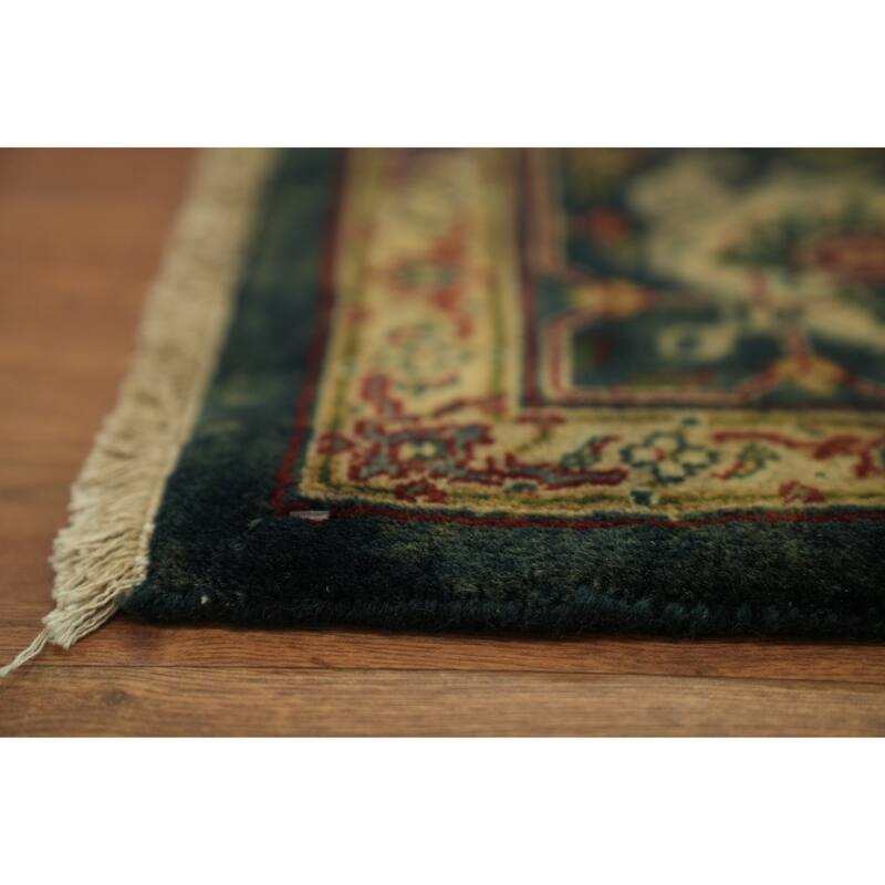 Hand Knotted Oriental 100% Wool Carpet Traditional All-Over Red Tabriz Area Rug - 9' 3'' X 6' 1''