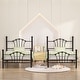 preview thumbnail 6 of 21, VECELO Classic Metal Platform Bed Frame, Twin Size Beds with Shell Style, Storage Space Under Bedframes, Kids Bed