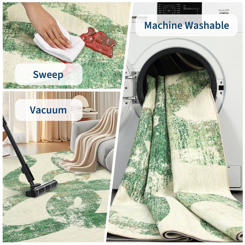 Modern Washable Area Rug Animal Snake Pattern Rug Home Decor Snake Carpet, Low Pile Non Slip Rug