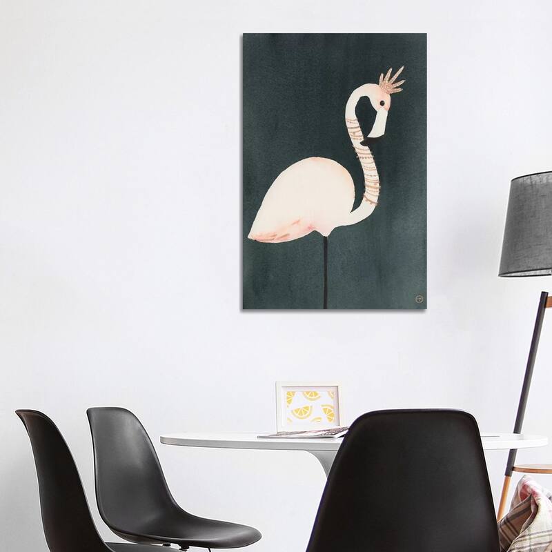 iCanvas "Flamingo And Crown" by CreatingTaryn Canvas Print - 40x26x1.5