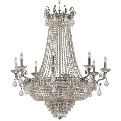 Majestic 20 Light Swarovski Strass Crystal Brass Chandelier - 46'' W x 52'' H