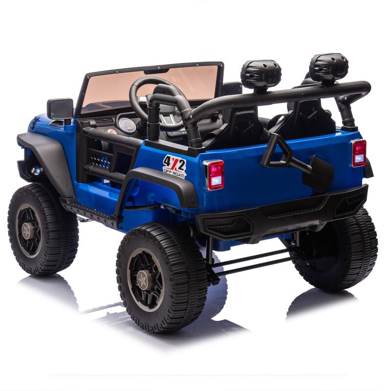 24V Electric Ride-On Truck for Kids, Two-Seater, Parental Remote Control, MP3, Bluetooth, Ages 3+
