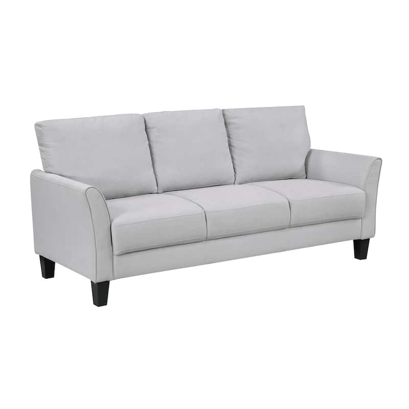 Felix 78.5" Textured Living Room Sofa - Wood Finish Exposed Feet - Gray