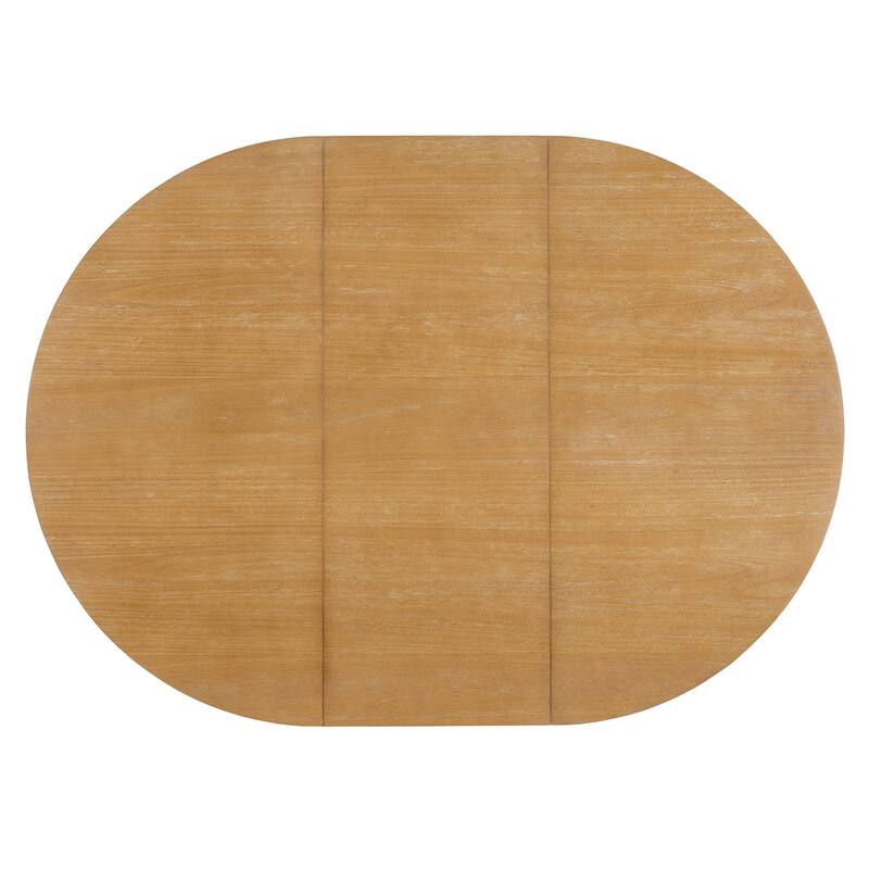 Vintage Oval Expandable Dining Table,Solid Wood Table for 6 in Kitchen