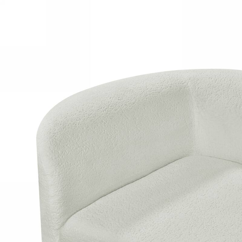 116" Pearl Upholstery Curved Sectional Sofa with Chaise Lounge, High-Density Compressed Sponge Design