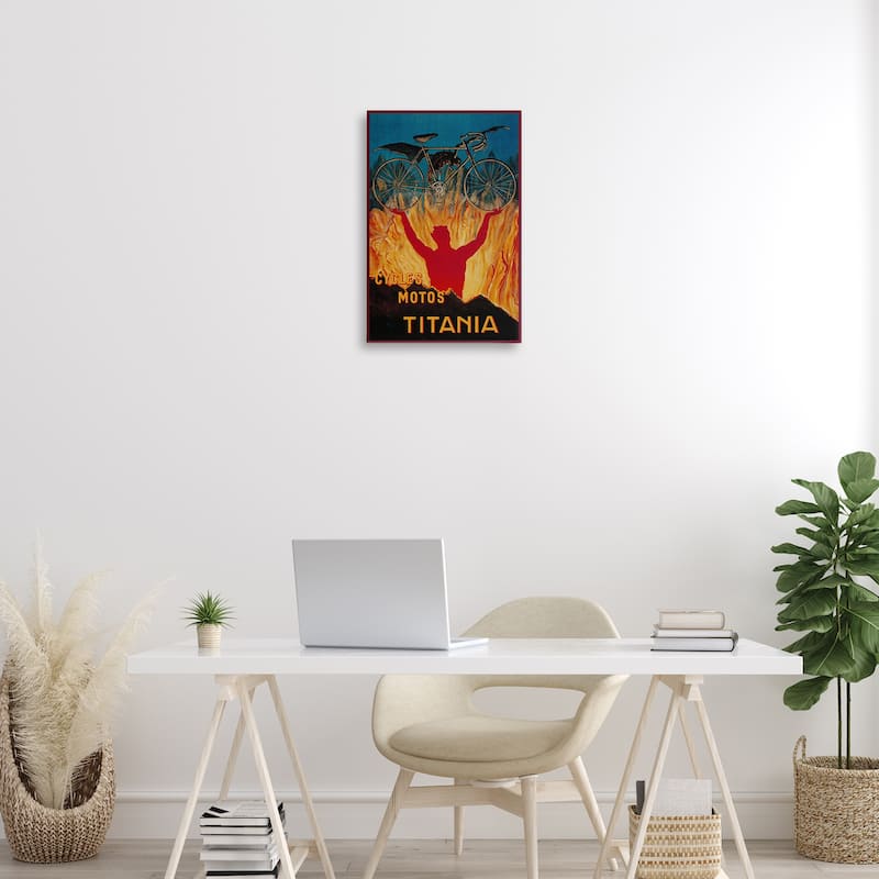 Stupell Vintage Dragon & Bicycle Canvas Wall Art Design By Marcus Jules