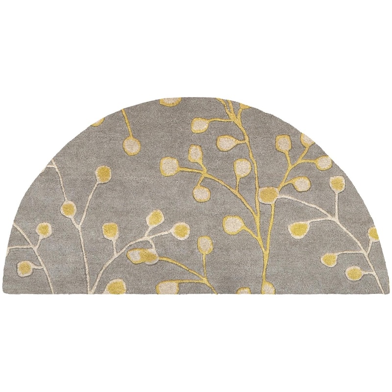 Livabliss Athena French Country Floral & Botanical Hand Tufted Area Rug - 2' x 4' - Mustard