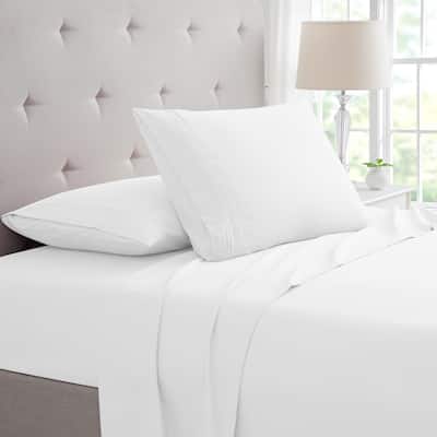 Rayon from Bamboo 4 Piece Luxury 3 Line Embroidered Sheet Set
