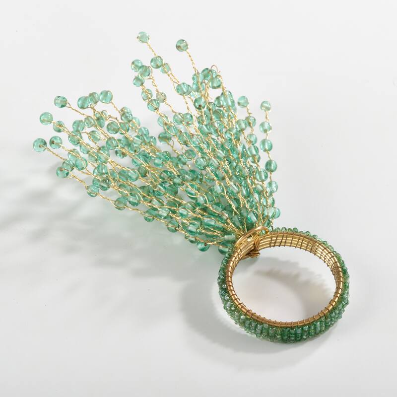 Beaded Spray Design Napkin Ring (Set of 4)