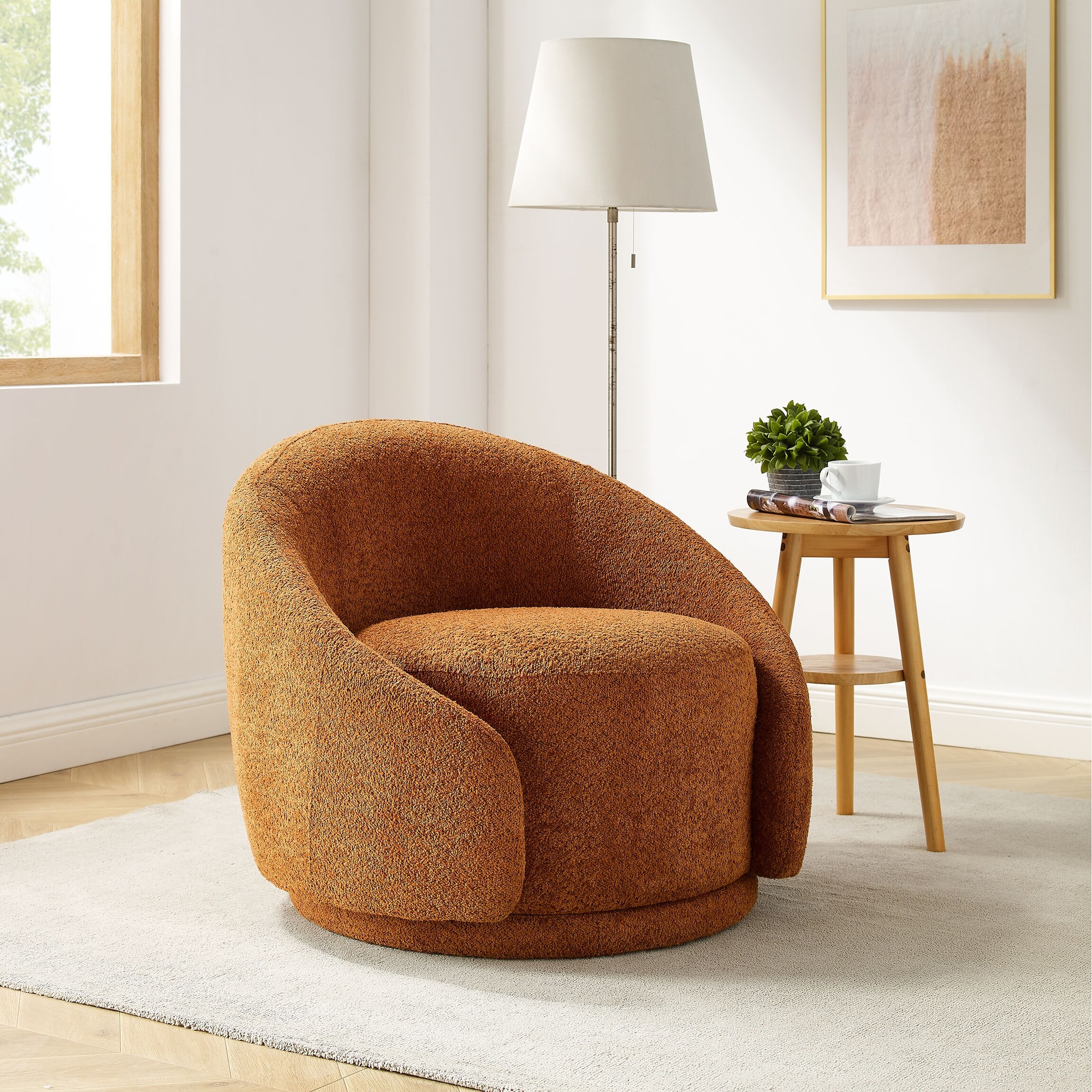 Accent Chair,Swivel Chair Arm Chair for Living Room - 34" x 34"