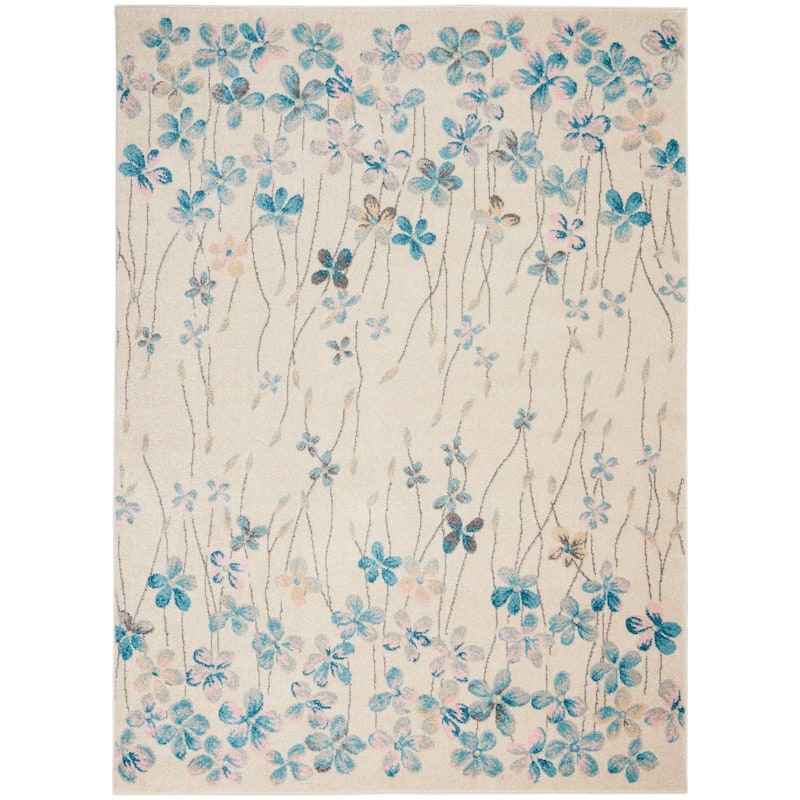 HomeRootsFloral Contemporary Rectangle Area Rug - 72' X '48' X '0.5
