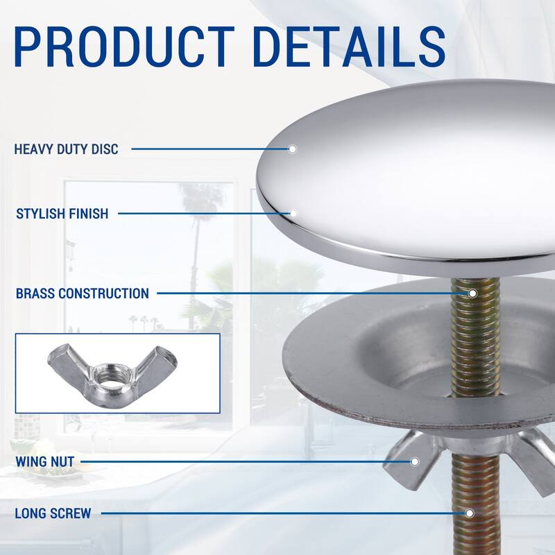 WOWOW Sink Hole Cover Fits 0.31 to 1.89" Holes, Easy Install