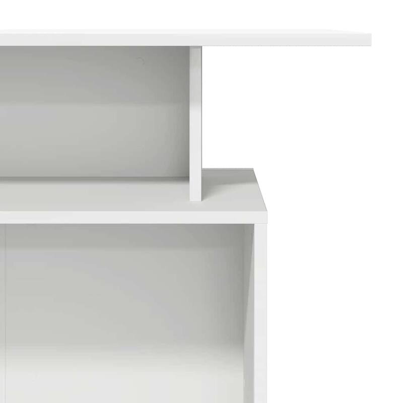 vidaXL Reception Desk White Engineered Wood Medium Reception Desk