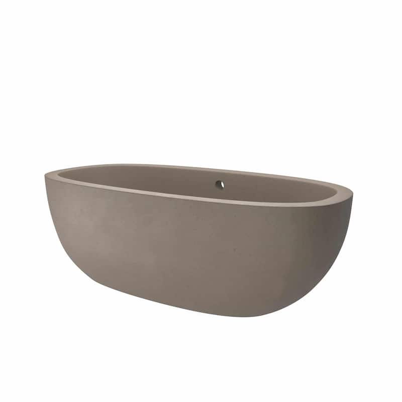 Avalon NativeStone Freestanding Soaking Tub - 72" - Earth