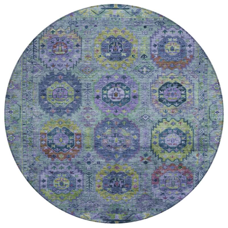 Machine Washable Indoor/ Outdoor Boho Vintage Chantille Rug