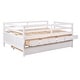preview thumbnail 9 of 7, White Solid Pine Wood Low Loft Bed Full Size with Safety Fence and Trundle