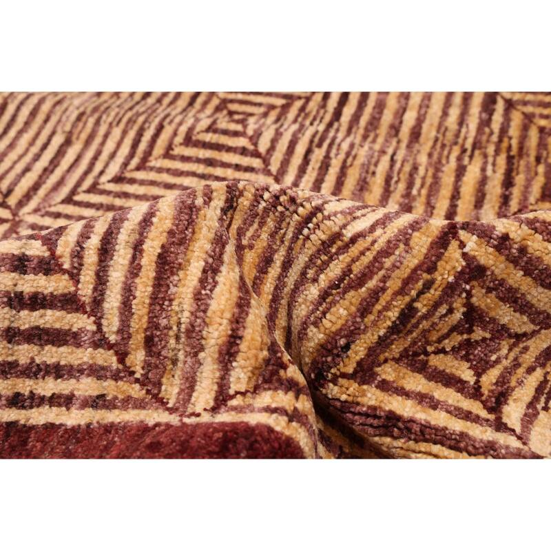 ECARPETGALLERY Hand-knotted Peshawar Ziegler Ivory Wool Rug - 8'11 x 12'2