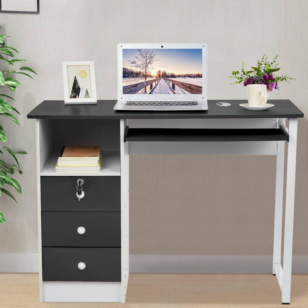 Computer Desk Laptop Study Table Workstation Home Office Furniture W/Drawer