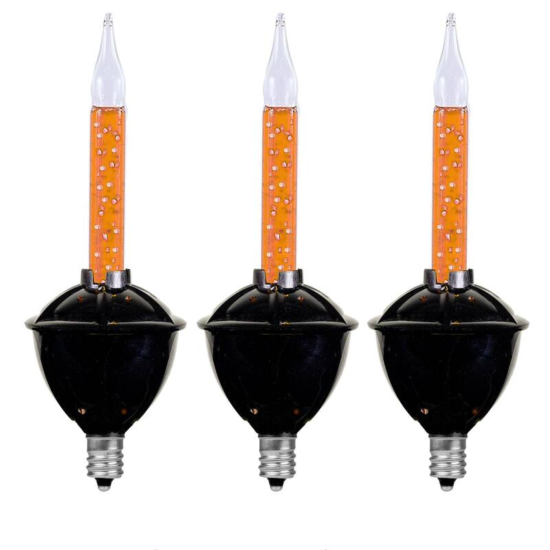 7 Light Halloween Blackout Bubble Light Set, Orange Liquid, 6 Feet