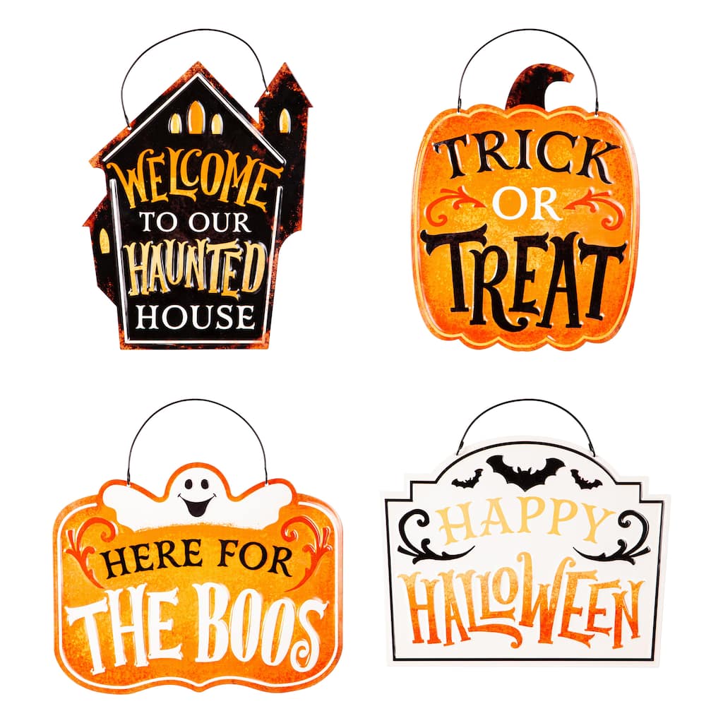 Printed Metal Hanging Halloween Sign