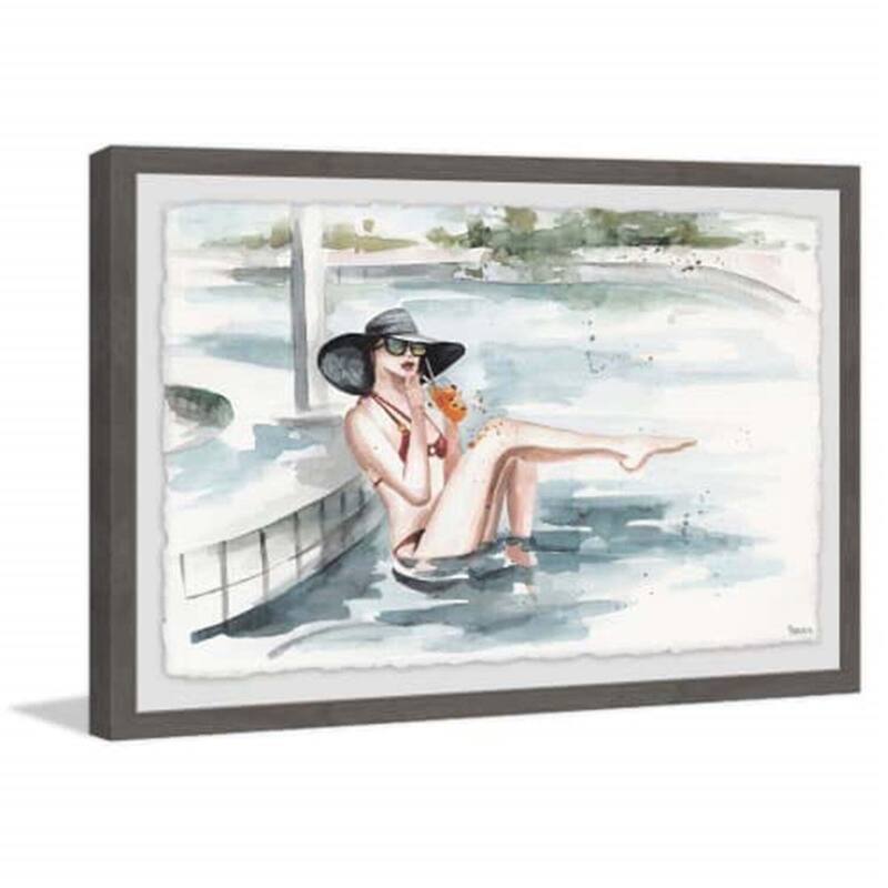 Mediterranean Canvas Wall Art 36" Cool Painting Print, Framed Art Prints, Modern Home Decor