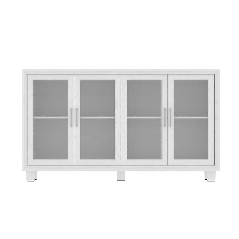 TV Stand for 55 Inch TV Entertainment Center with Doors Media Console
