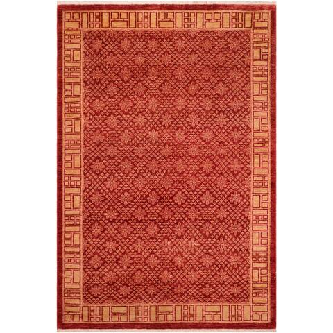 Shabby Chic Ziegler Myrle Hand Knotted Area Rug -5'11" x 8'10" - 5 ft. 11 in. X 8 ft. 10 in.
