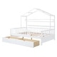 preview thumbnail 5 of 16, Wooden Full Size House Bed with 2 Drawers,Kids Bed with Storage Shelf
