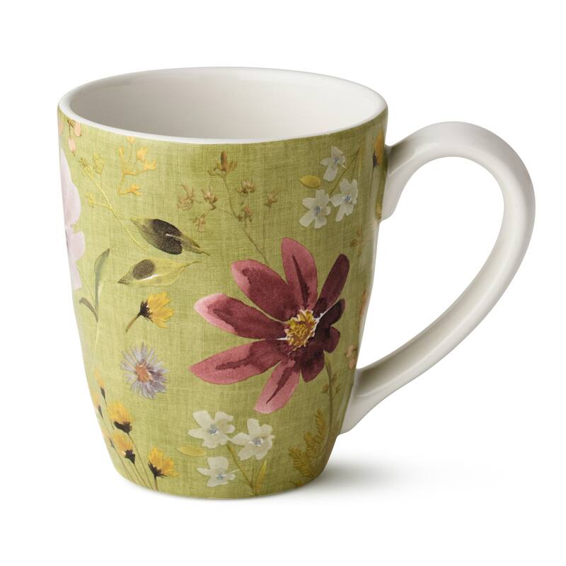 Certified International Wildflowers 16 oz. Mugs, Set of 4 Assorted Designs