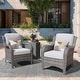 preview thumbnail 40 of 67, OVIOS 2-piece Patio Wicker Chairs Set Grey-Grey Wicker