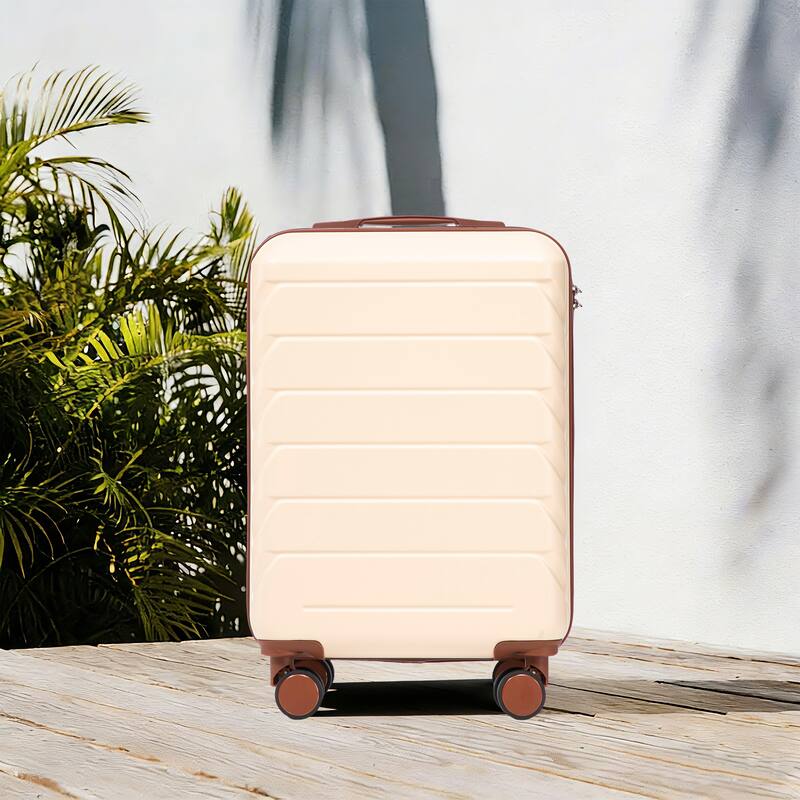 20 Inch ABS Hard Shell Travel Checked Luggage, Scratch Resistant Surface Four Multi-Directional Wheels, With Combination Lock