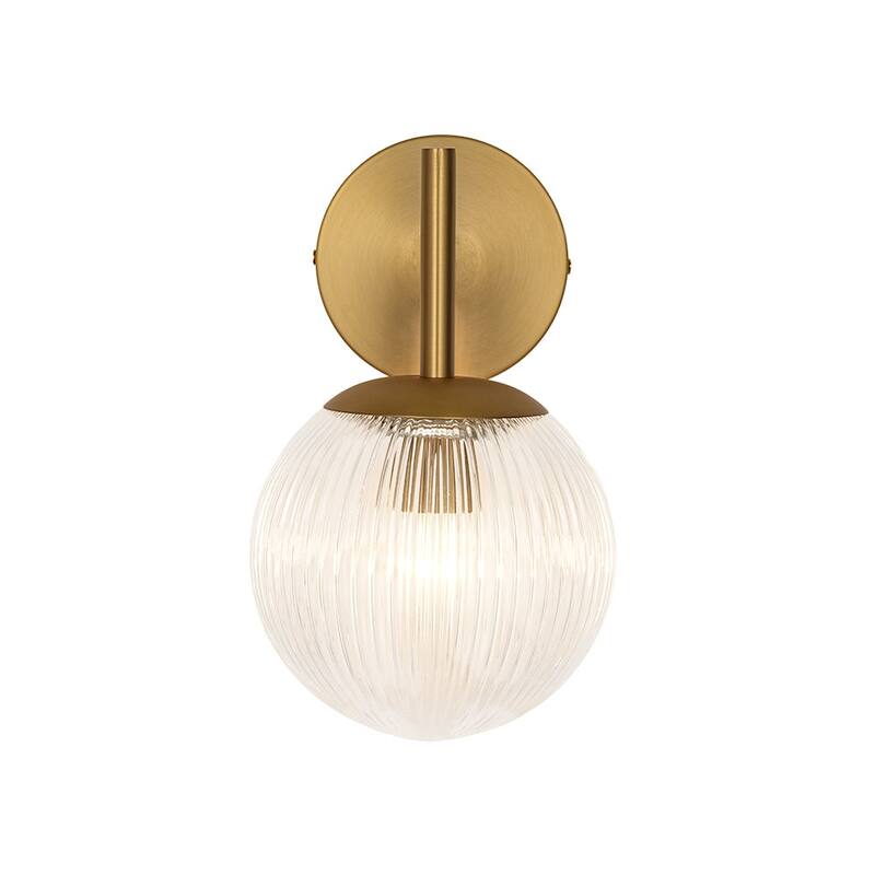 Sleek Modern Dimmable Ribbed Glass Vanity Light