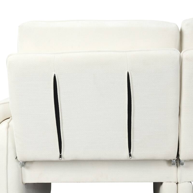 Convertible Recliner Futon Sofa with Adjustable Backrest
