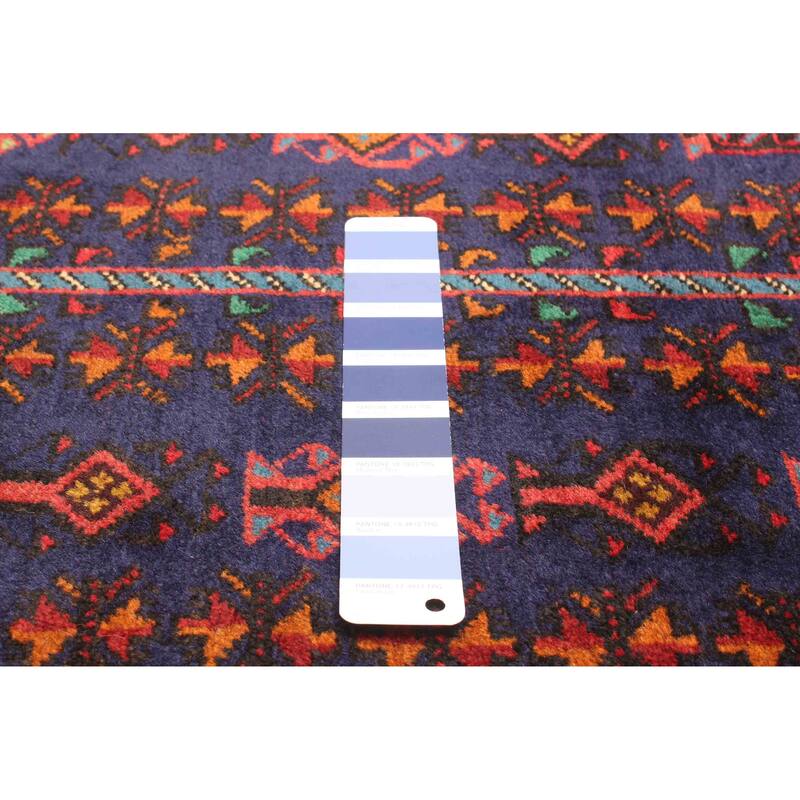 ECARPETGALLERY Hand-knotted Teimani Navy Wool Rug - 2'8 x 4'5