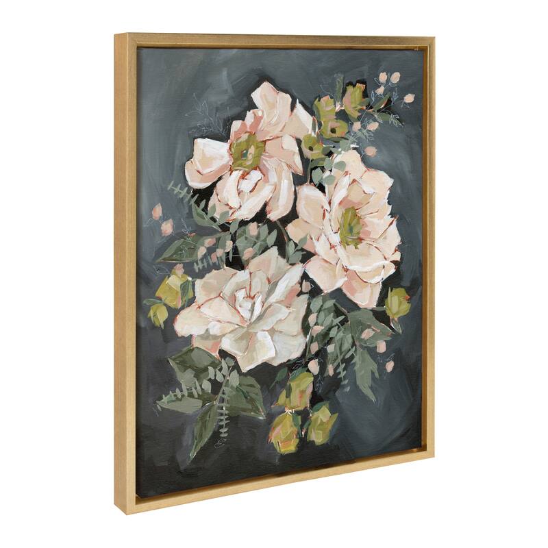 Kate and Laurel Sylvie Day 24 Framed Canvas by Annie Quigley - 18x24 - Gold