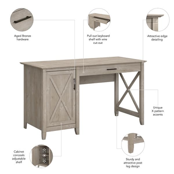 Key West Computer Desk Key West 54W Computer Desk with Storage by Bush Furniture - Bed Bath ...
