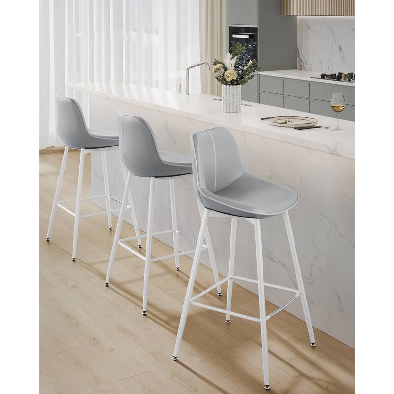Contemporary Set of 2 Bar Stools - Stylish Seating Solution for Home