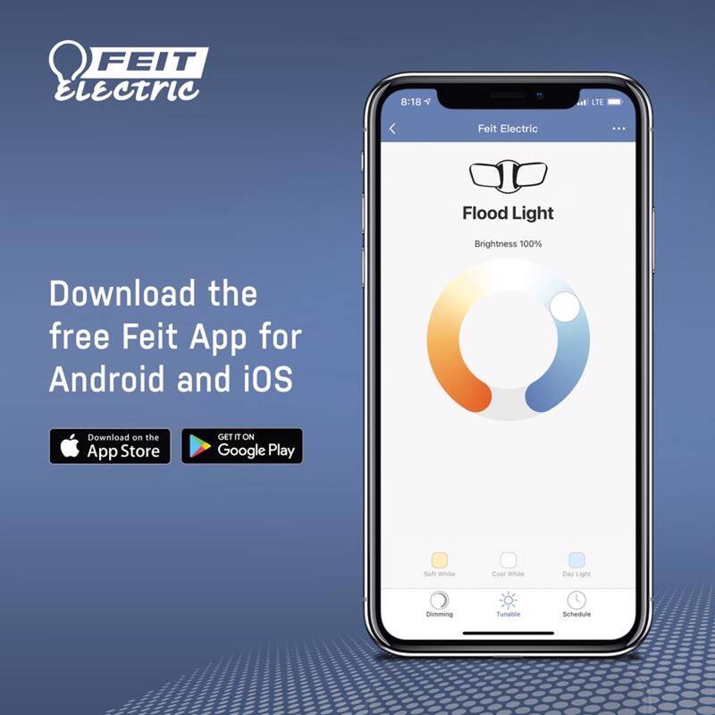Feit Smart Home PAR38 E26 (Medium) Smart-Enabled LED Bulb Color Changing 90 Watt Equivalence 1 pk - Daylight
