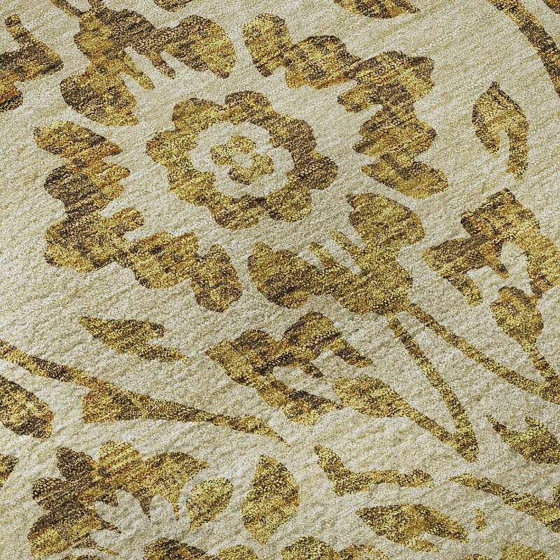 Premium Washable Super Soft Floral Damask Mayfield Rug