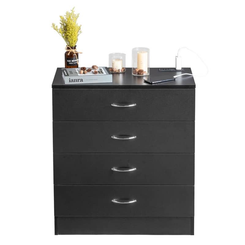 4-Drawer Nightstand Dresser with USB
