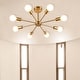 preview thumbnail 43 of 71, Modern Vintage Glam Metal Sputnik Semi - Flush Mount Ceiling Light